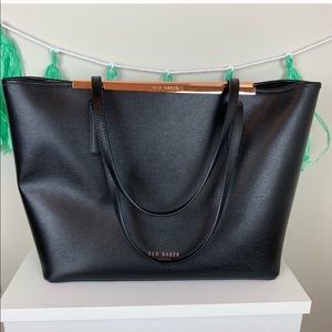 Ted Baker Large Crosshatch Leather Shopper